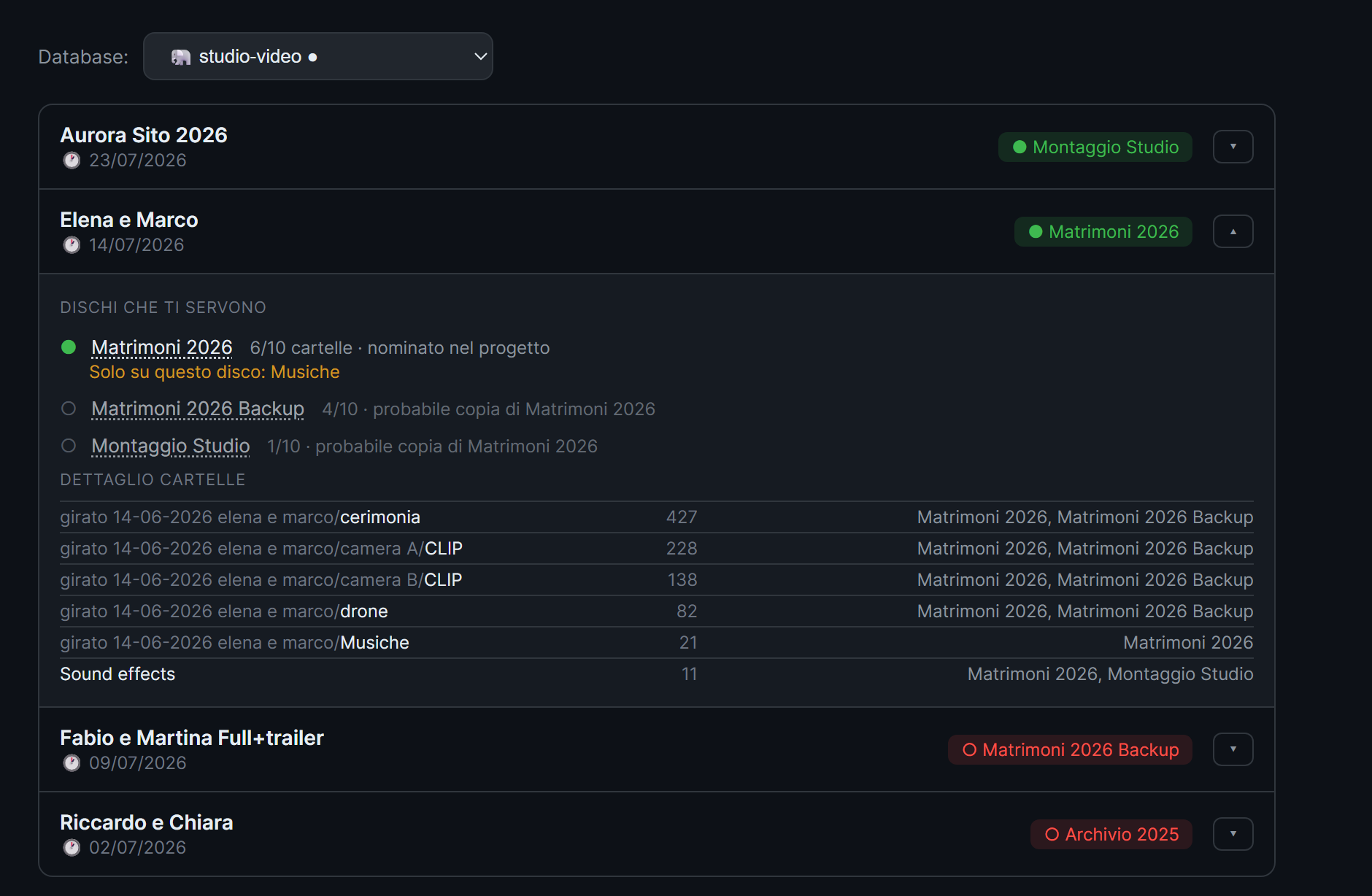 Connettori Nano Tracker: quali dischi servono a un progetto